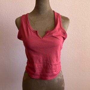 Chic Red Sleeveless Tank Top